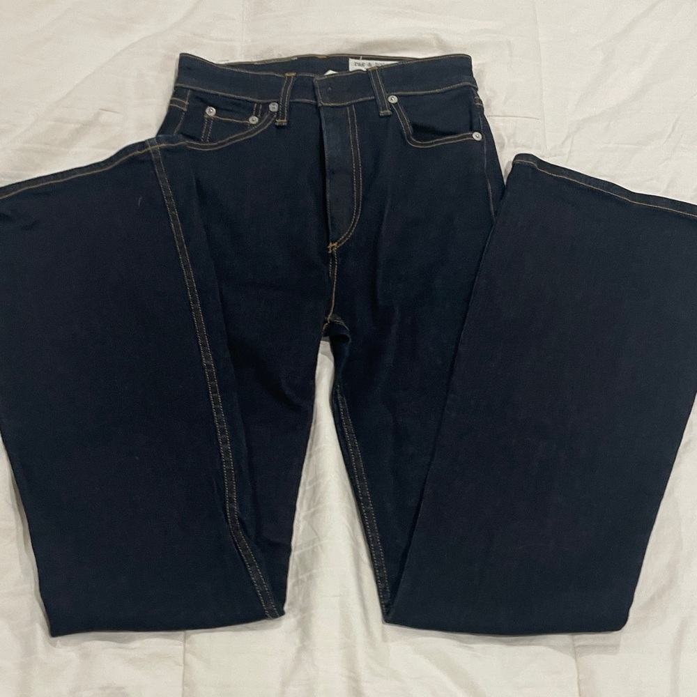Women’s Rag and Bone dark blue flair jeans